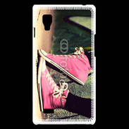 Coque LG Optimus L9 Converses roses vintage