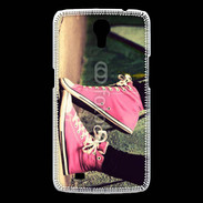 Coque Samsung Galaxy Mega Converses roses vintage