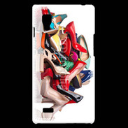 Coque LG Optimus L9 Pêle mêle chaussures