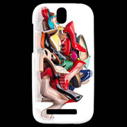 Coque HTC One SV Pêle mêle chaussures