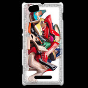 Coque Sony Xperia M Pêle mêle chaussures