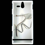 Coque Sony Xperia U Sandale talon et strass