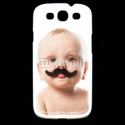 Coque Samsung Galaxy S3 Bébé avec moustache
