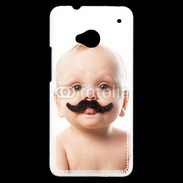Coque HTC One Bébé avec moustache