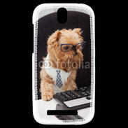 Coque HTC One SV Chien informaticien