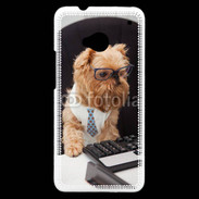 Coque HTC One Chien informaticien