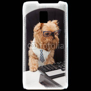 Coque LG P990 Chien informaticien