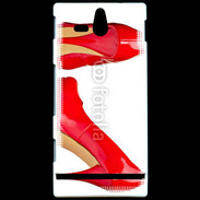 Coque Sony Xperia U Escarpins rouges