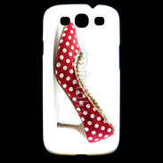 Coque Samsung Galaxy S3 escarpin petits pois