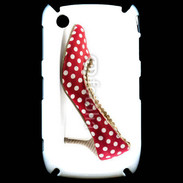 Coque Blackberry 8520 escarpin petits pois