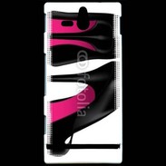Coque Sony Xperia U Escarpins semelles roses