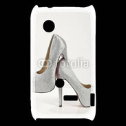 Coque Sony Xperia Typo Escarpins strass argent