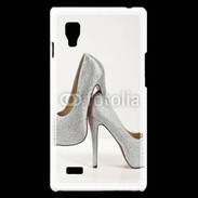 Coque LG Optimus L9 Escarpins strass argent