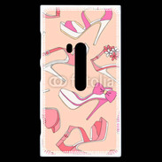 Coque Nokia Lumia 920 Fond rose chaussures 