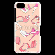 Coque Blackberry Z10 Fond rose chaussures 