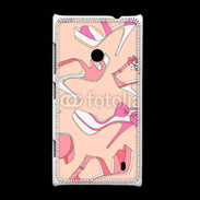 Coque Nokia Lumia 520 Fond rose chaussures 