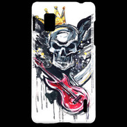 Coque LG Optimus G Tête de mort et guitare