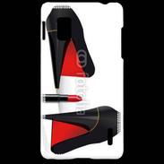 Coque LG Optimus G Escarpins et tube de rouge à lèvres