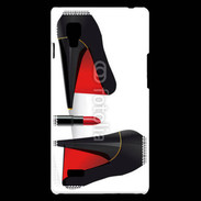 Coque LG Optimus L9 Escarpins et tube de rouge à lèvres