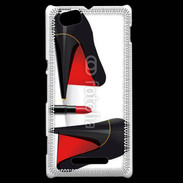 Coque Sony Xperia M Escarpins et tube de rouge à lèvres