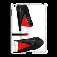 Coque iPad 2/3 Escarpins et tube de rouge à lèvres