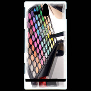 Coque Sony Xperia U Palette maquillage, vernis et escarpins