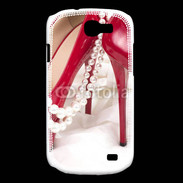 Coque Samsung Galaxy Express Escarpins rouges et perles