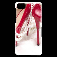 Coque Blackberry Z10 Escarpins rouges et perles