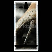 Coque Sony Xperia U Escarpin à strass