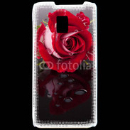 Coque LG P990 Belle rose Rouge 10