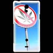 Coque Sony Xperia T Interdiction de cannabis