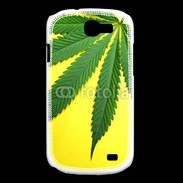 Coque Samsung Galaxy Express Feuille de cannabis sur fond jaune