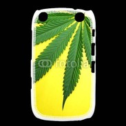 Coque Blackberry Curve 9320 Feuille de cannabis sur fond jaune