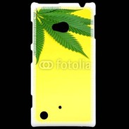 Coque Nokia Lumia 720 Feuille de cannabis sur fond jaune 2
