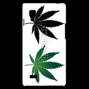 Coque LG Optimus L9 Double feuilles de cannabis