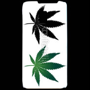 Coque LG P990 Double feuilles de cannabis