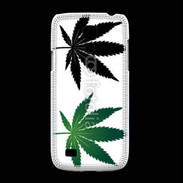 Coque Samsung Galaxy S4mini Double feuilles de cannabis
