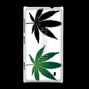 Coque Nokia Lumia 520 Double feuilles de cannabis