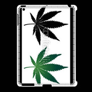 Coque iPad 2/3 Double feuilles de cannabis