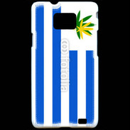 Coque Samsung Galaxy S2 Drapeau Uruguay cannabis 2