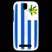 Coque HTC One SV Drapeau Uruguay cannabis 2