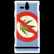 Coque Sony Xperia U Interdiction de cannabis 3