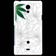 Coque Sony Xperia T Fond cannabis
