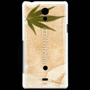 Coque Sony Xperia T Fond cannabis vintage