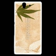 Coque Sony Xperia Z Fond cannabis vintage