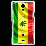 Coque Sony Xperia T Drapeau cannabis