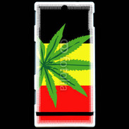 Coque Sony Xperia U Drapeau allemand cannabis