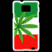 Coque Samsung Galaxy S2 Drapeau italien cannabis