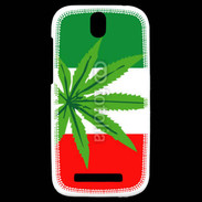 Coque HTC One SV Drapeau italien cannabis