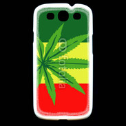 Coque Samsung Galaxy S3 Drapeau reggae cannabis